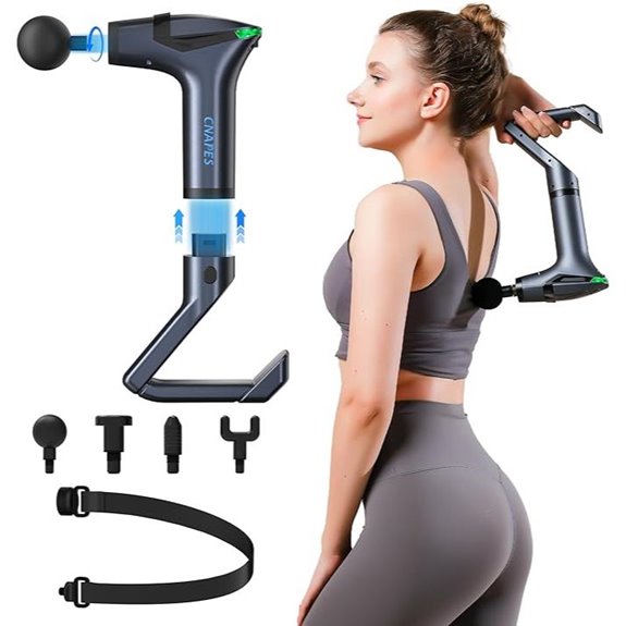 3-in-1 Massage Gun with 12 Speeds and Extended Handle