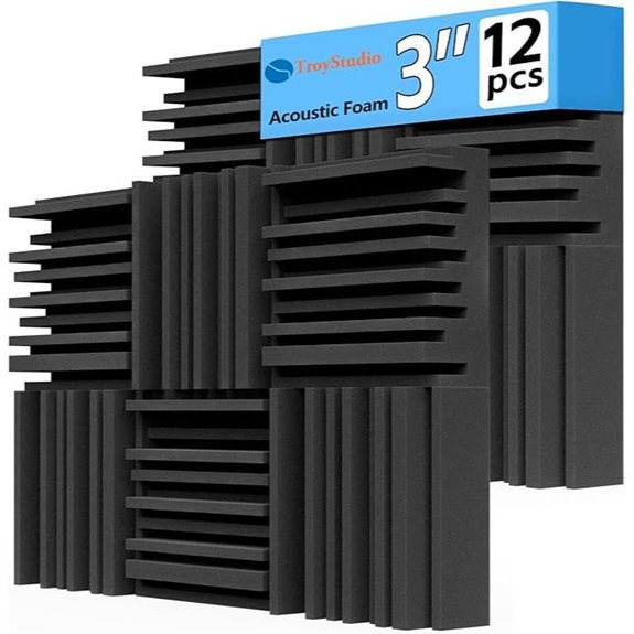TroyStudio Acoustic Foam Panels 12x12x3 Inches (12 Pack)