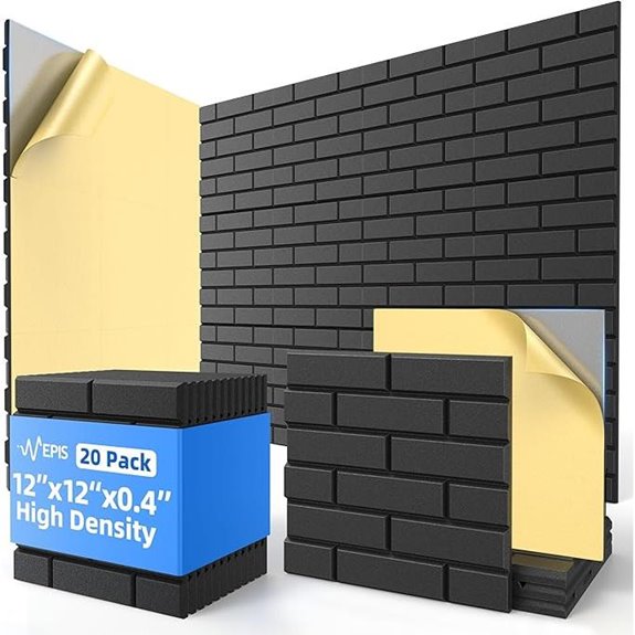 20 Pack Acoustic Foam Panels for Walls