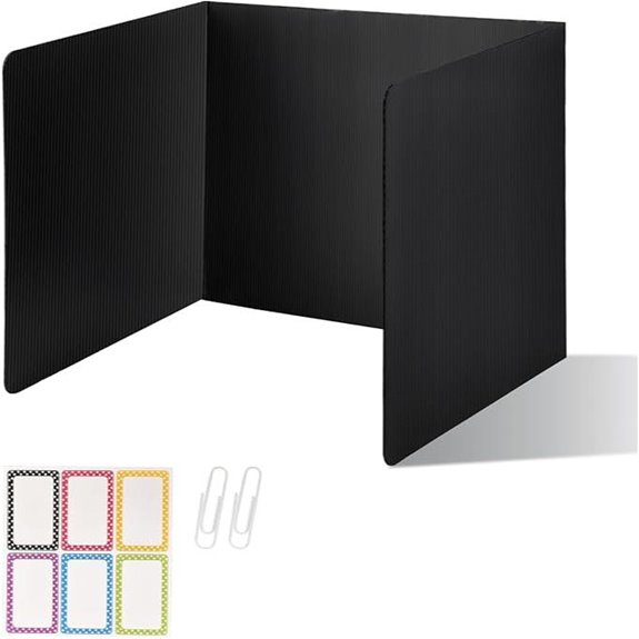 2 Pack Student Desk Dividers with Labels