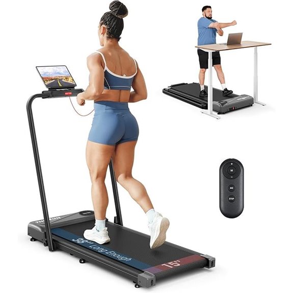 THERUN 2.5 HP Under Desk Treadmill with Remote