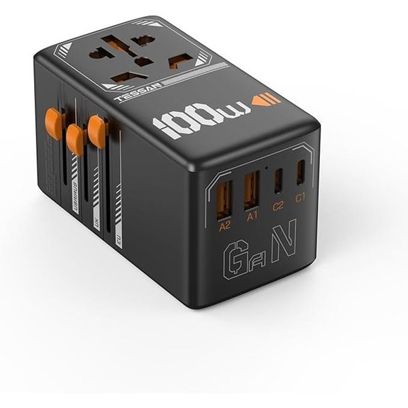 TESSAN Universal Travel Adapter with USB Ports