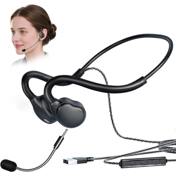 USB Headset with Mic for Call Center & Office