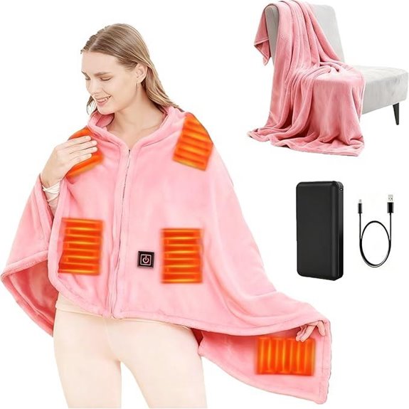 SNZ USB Heated Blanket with Power Bank