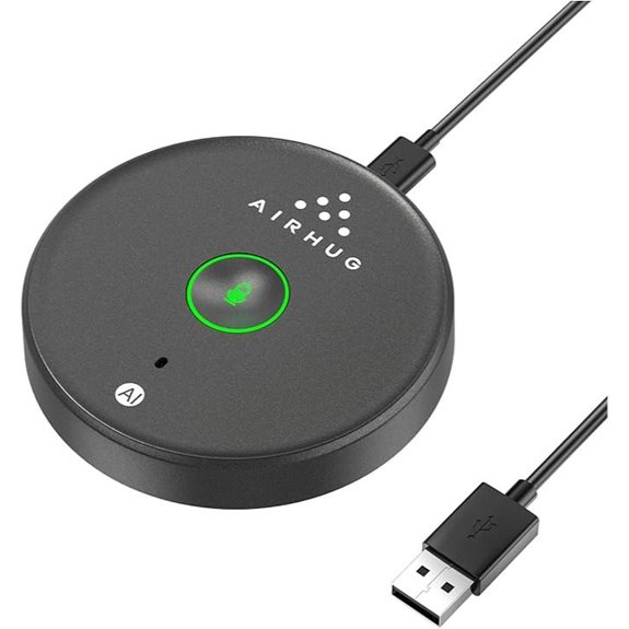 AIRHUG USB Microphone with Noise Reduction and Mute