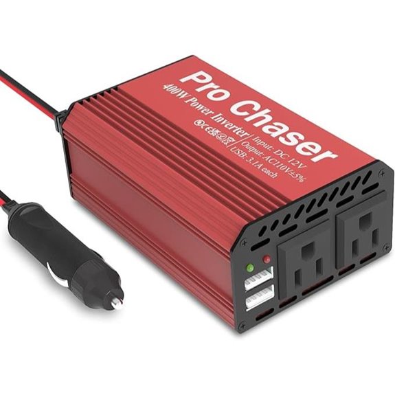 Pro Chaser 400W Vehicle Power Inverter with USB