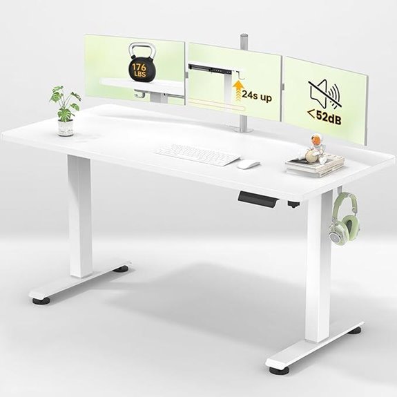 Veken 55-Inch Electric Standing Desk with Adjustable Height
