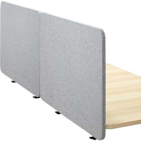 VIVO Privacy Panel System 2 Gray Acoustic Dividers