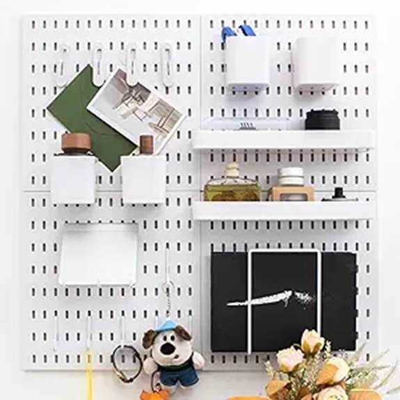 Wall-Mounted Pegboard Organizer Panel 25.2 x 25.2