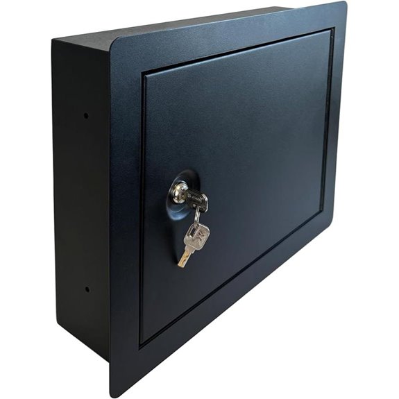 In-Wall Steel Safe with Lock for Secure Storage
