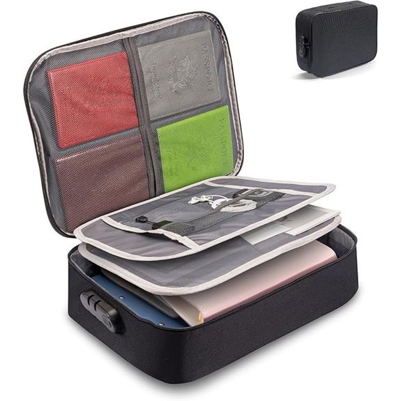 HOMEE Waterproof Document Safe with Lock and Zipper