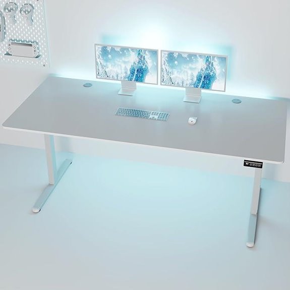 Shintenchi Electric Standing Desk 71x31 Inch White