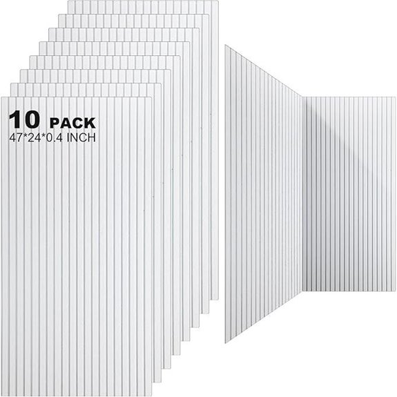 Woanger 10 Pack White Acoustic Wall & Ceiling Panels