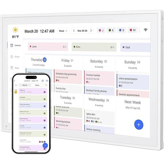 Digital 10.1 WiFi Smart Calendar & Chore Chart