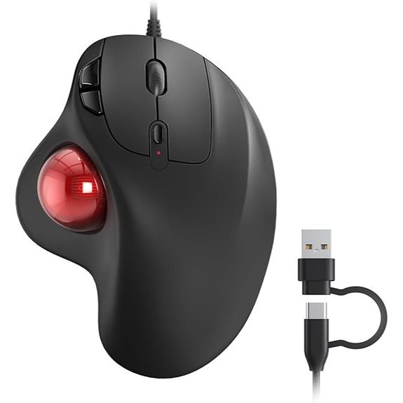 Nulea M509 Wired Trackball Mouse Ergonomic Compatible