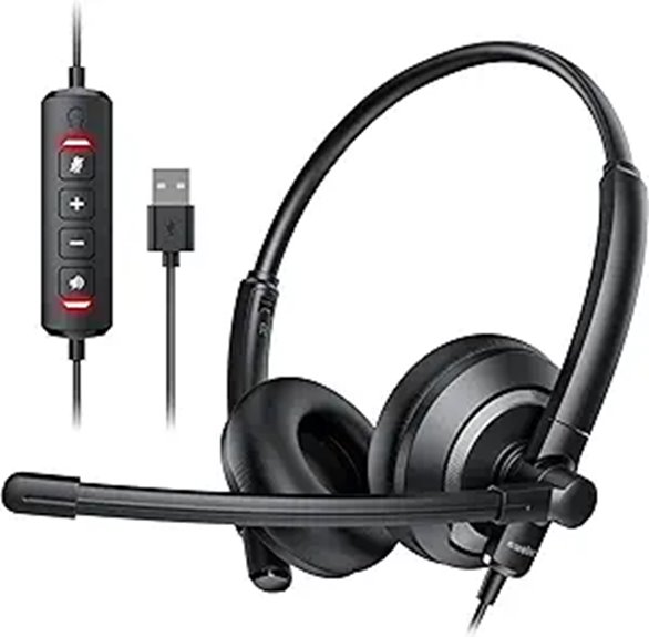 EH05-U Wired USB Headset with Noise Cancelling Microphone