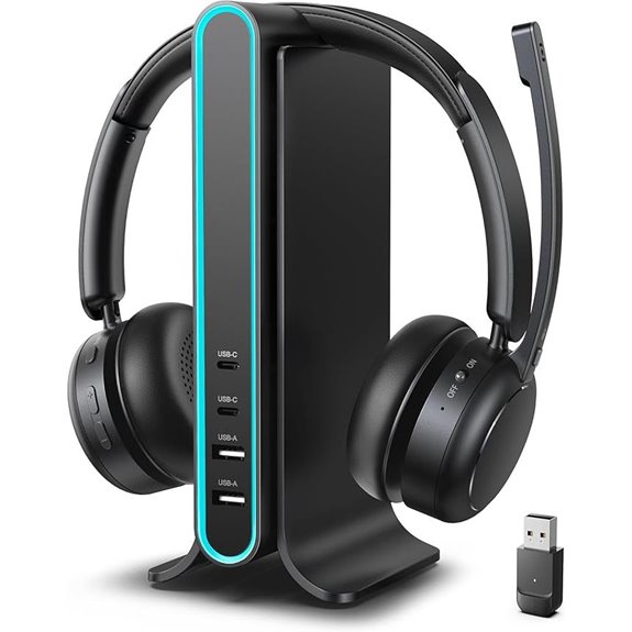 Wireless Bluetooth Headset with Mic for Work