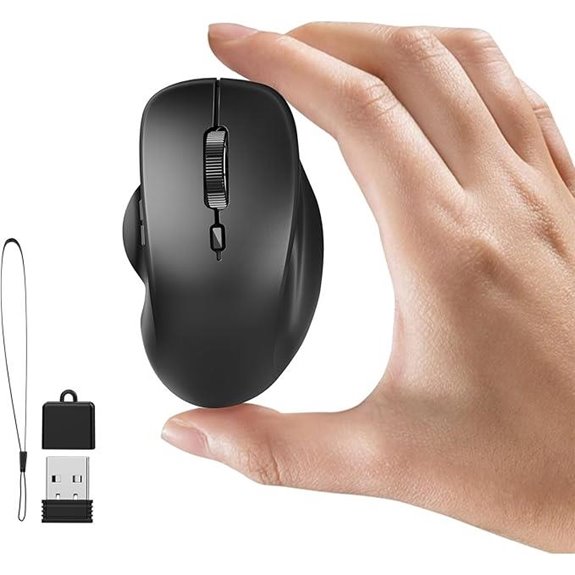 Uiosmuph Mini Wireless Bluetooth Mouse with USB Receiver