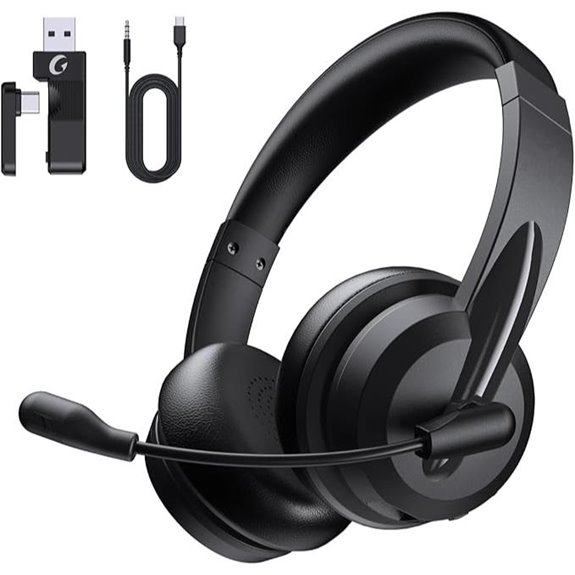 Wireless Headset with Mic Noise Cancelling Bluetooth 5.3