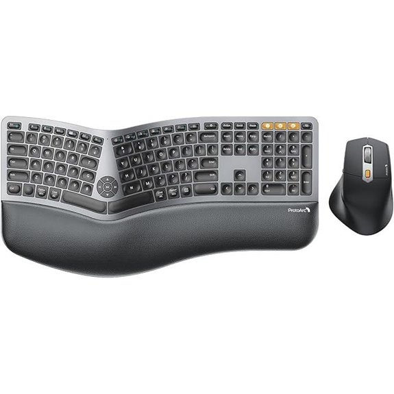 ProtoArc Wireless Bluetooth Ergonomic Keyboard Mouse Combo
