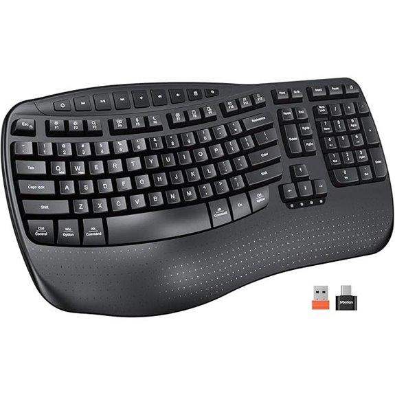 MEETION Wireless Ergonomic Keyboard with Wrist Rest