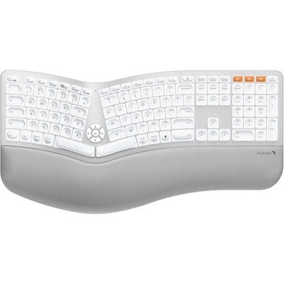 wireless ergonomic keyboard with wrist rest