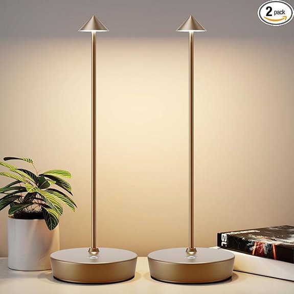Rechargeable Cordless LED Desk Lamp (2 Pack)