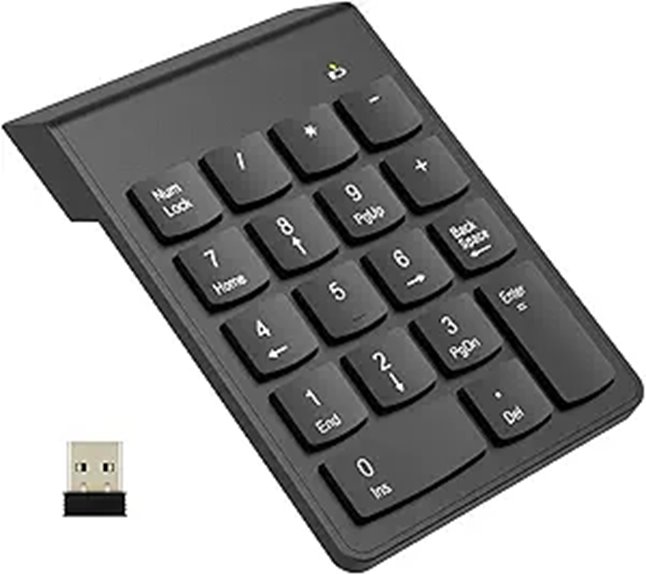 NOOX Wireless Numeric Keypad for Office and Laptop