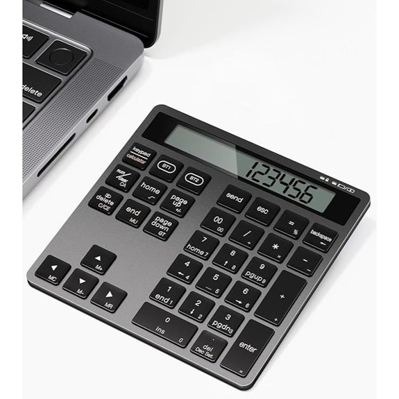 HoRiMe Wireless Rechargeable Numeric Keypad with Display