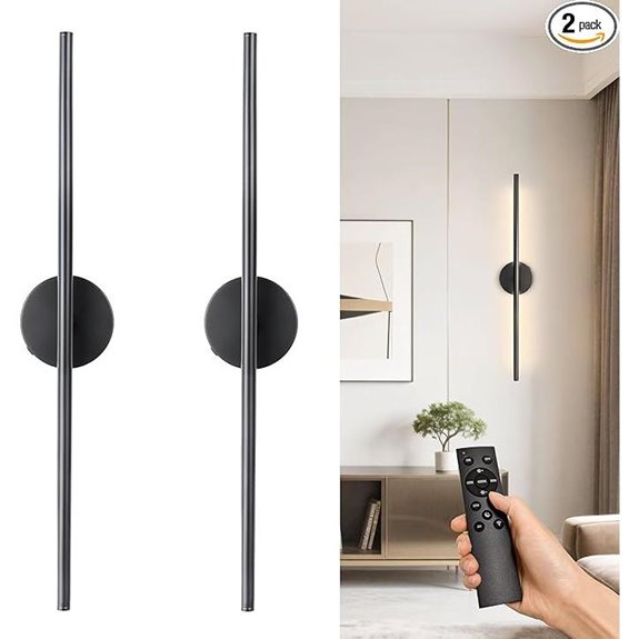 Rechargeable Wireless Wall Sconce Set with Remote