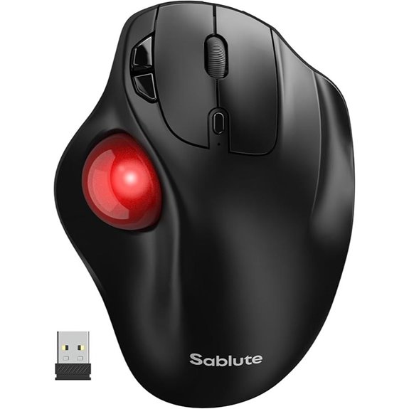 SABLUTE Wireless Trackball Mouse with 5 DPI Levels
