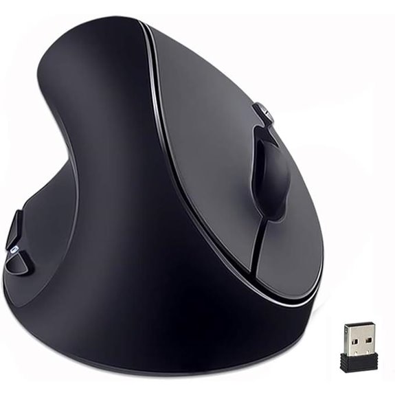 SUNGI Left-Handed Wireless Vertical Mouse with USB