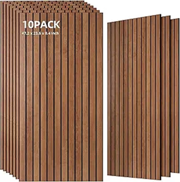 TO-TH Wood-Look Acoustic Wall Panels (10 Pack)
