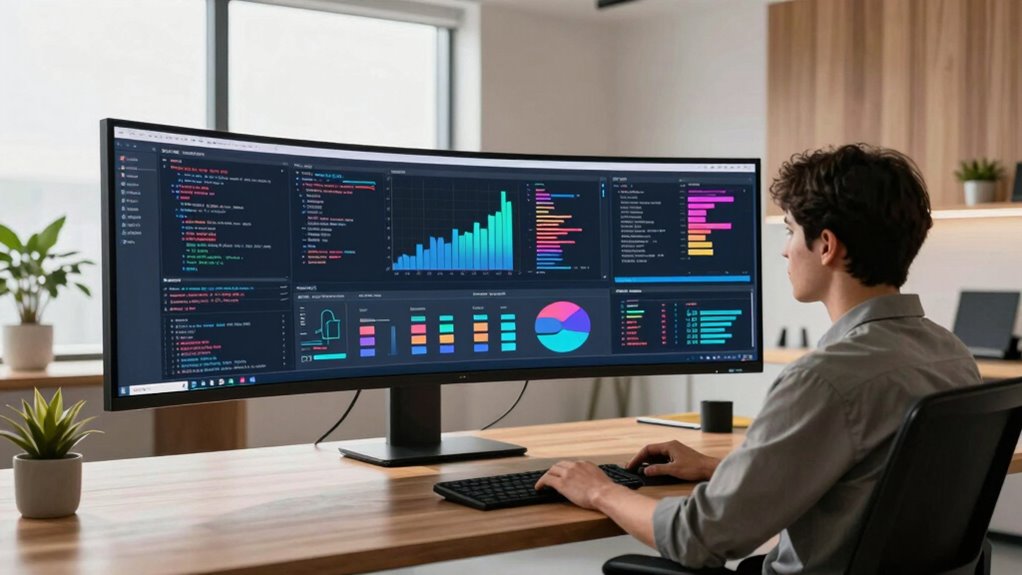 large screens enhance productivity