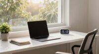 organized desk promotes punctuality