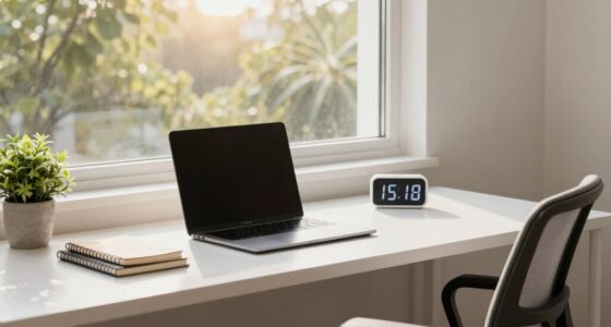 organized desk promotes punctuality