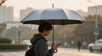 Autonomous Flying Umbrella Follows And Shields Users From Rain And Sunlight