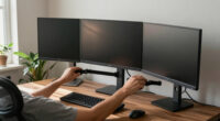 Need A Triple Monitor Desk Mount? PUTORSEN Fits Screens Up To 32″ For $56